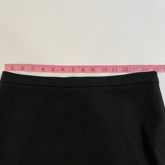 BCBGMAXAZRIA Black Lace-Up Faux Leather Trim Pencil Skirt Women’s Size 4 - Picture 4 of 7